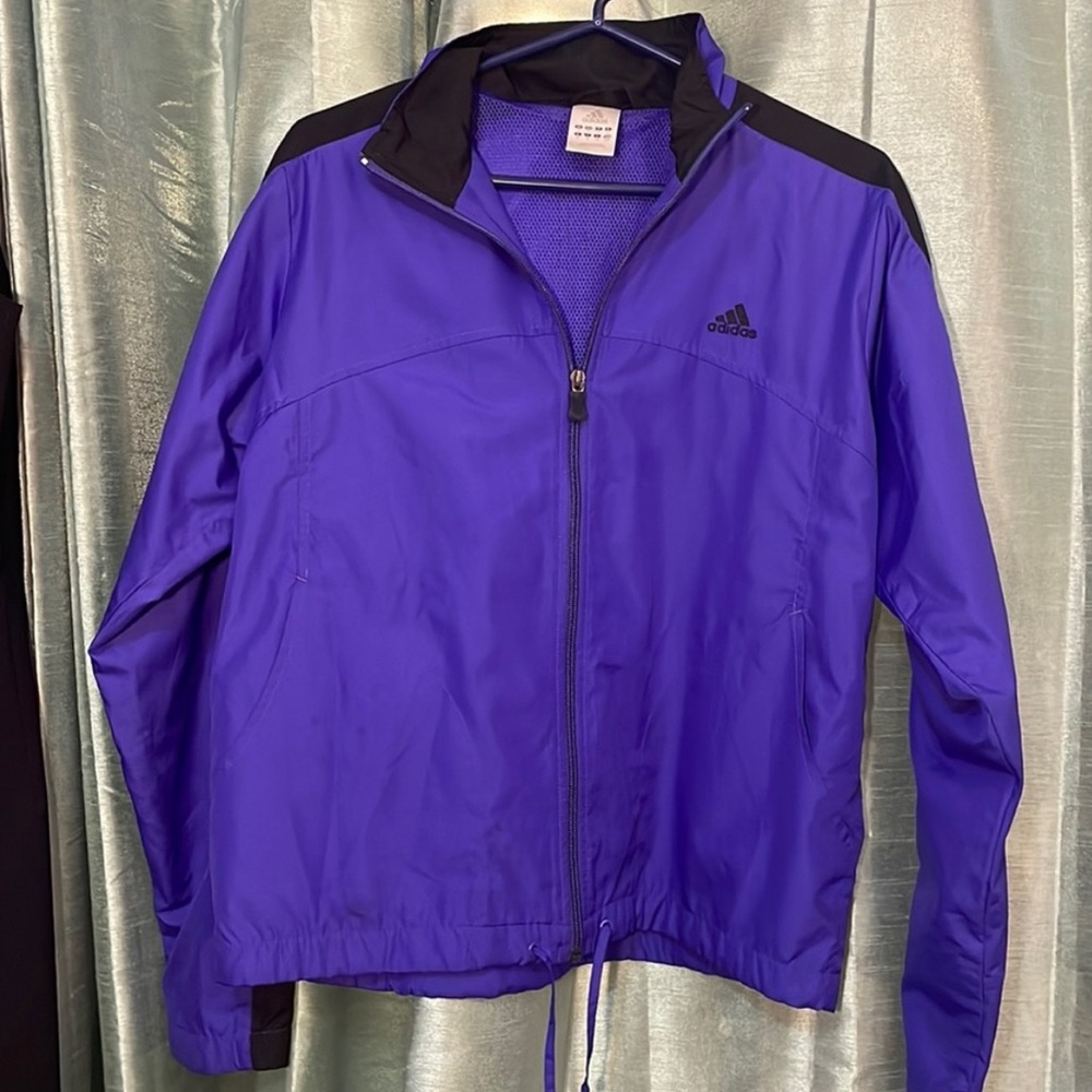 Vintage Adidas purple windbreaker jacket Size M